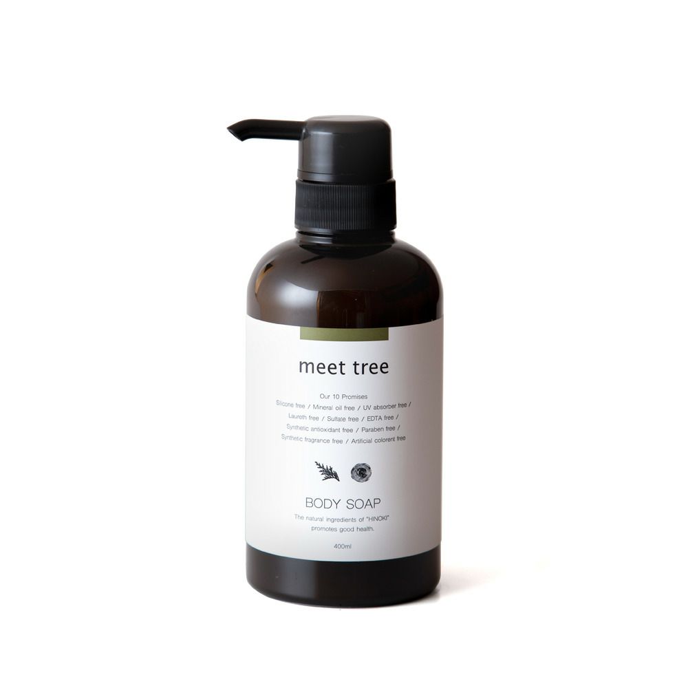 meet tree　ボディソープ 400ml 　ヒノキ　正面