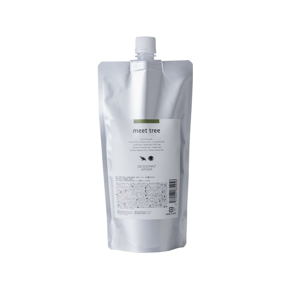 meet tree　消臭アロマミスト 詰め替え用 500ml 　ヒノキ　正面