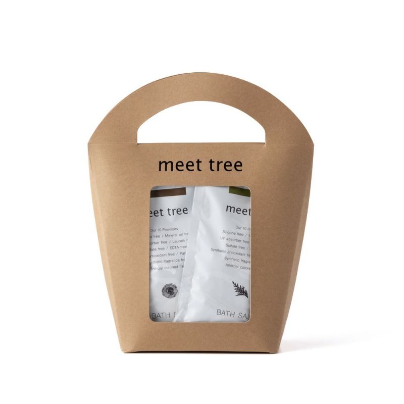 meet tree　バスソルトギフト（ヒノキの葉＆ヒノキの木）　ヒノキ　正面