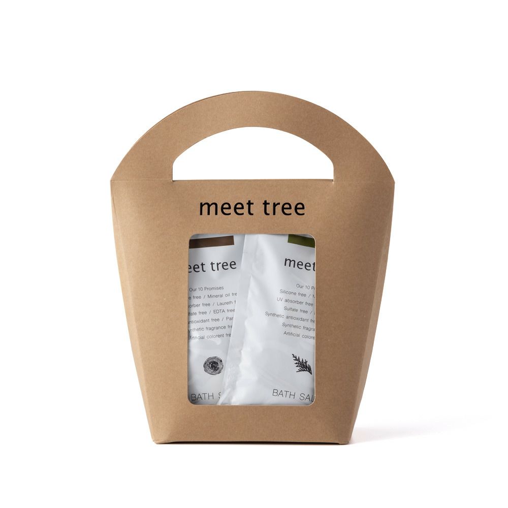 meet tree　バスソルトギフト（ヒノキの葉＆ヒノキの木）　ヒノキ　正面