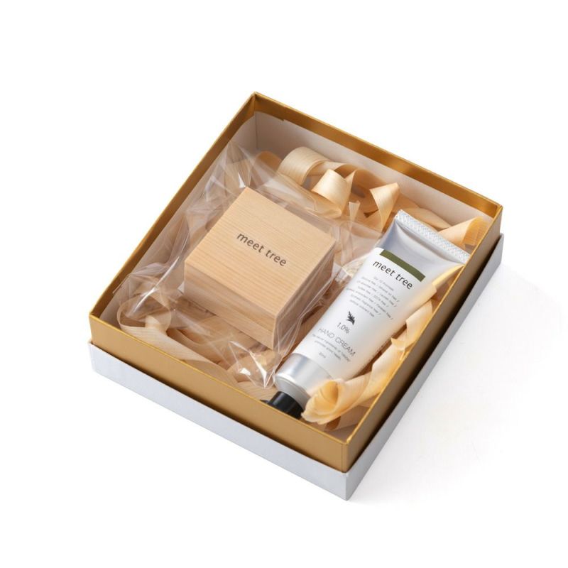 meet tree　リップバーム＆ハンドクリームギフト　ヒノキ　正面