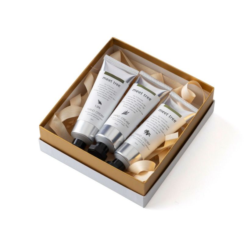 meet tree　ハンドクリームギフト　ヒノキ　スギ　クロモジ　正面