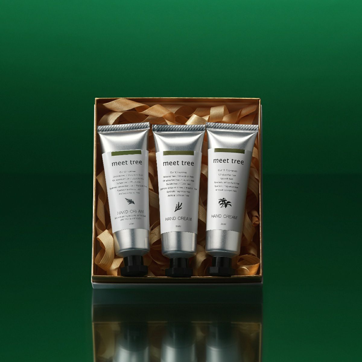 meet tree　ハンドクリームギフト　ヒノキ　スギ　クロモジ　イメージ画像