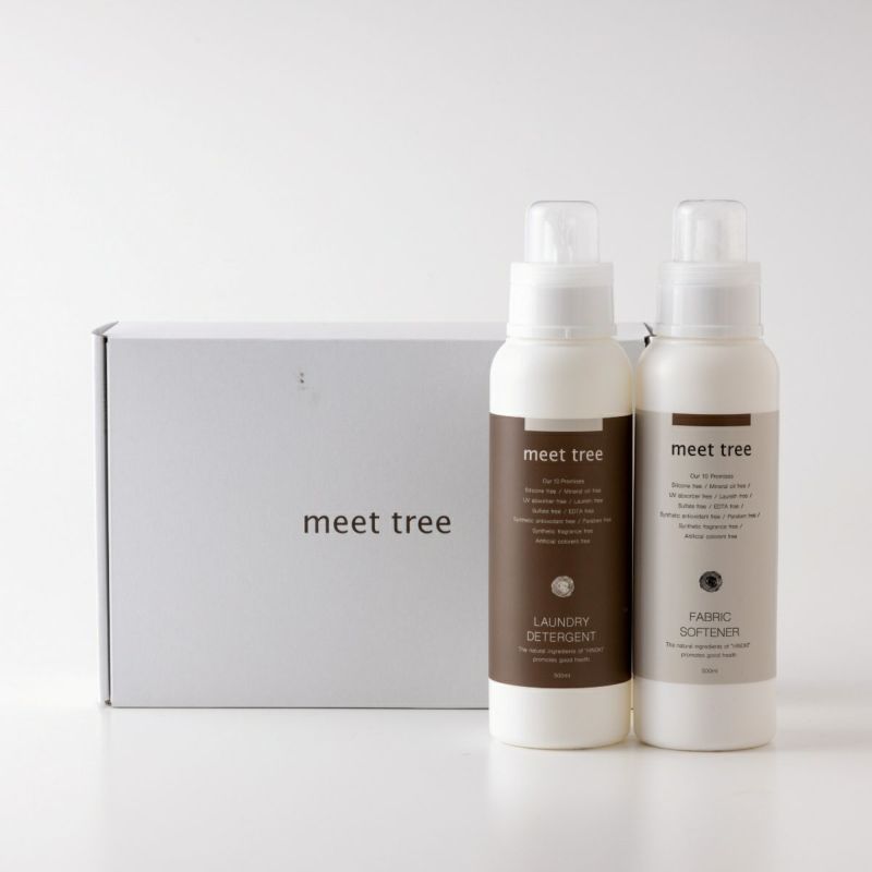 meet tree　森のランドリーギフト　洗濯洗剤　柔軟剤　ヒノキ　正面