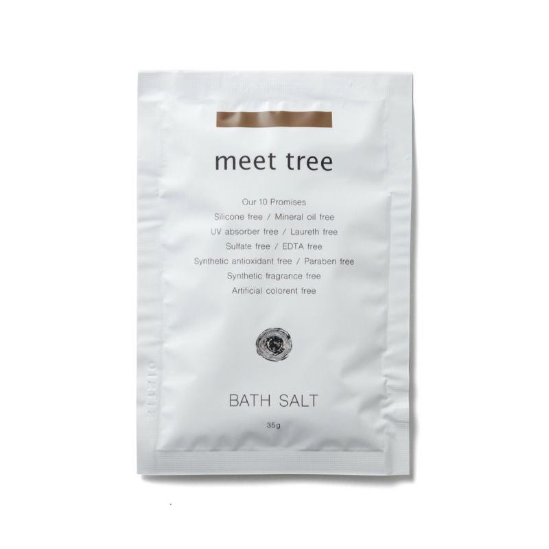 meet tree　バスソルト（ヒノキの木） 35g　ヒノキ　正面